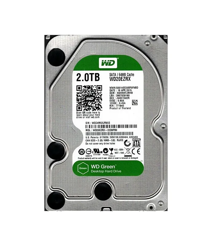 WD20EZRX - Western Digital Green 2TB 5400RPM SATA 6Gb/s 64MB
