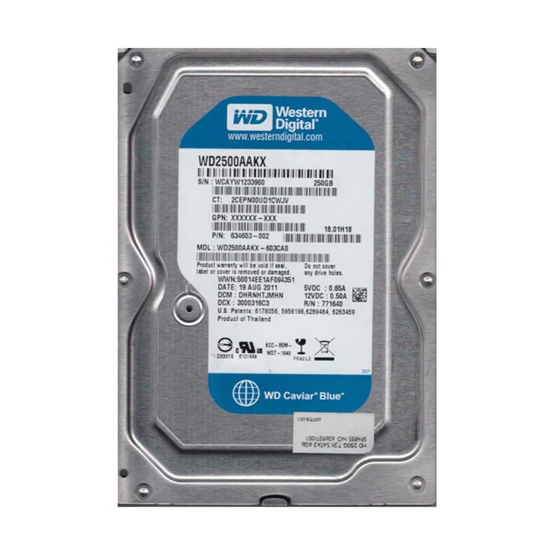 WD2500AAKX-753CA1 - WD 250GB 7200RPM SATA 6Gb/s 3.5-in HDD