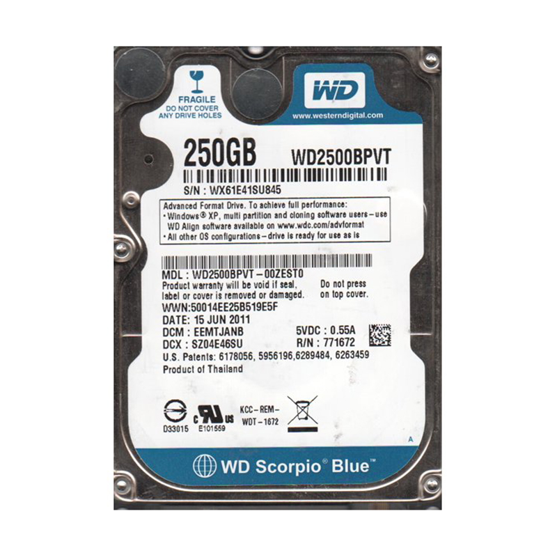 WD2500BPVT-00ZEST0