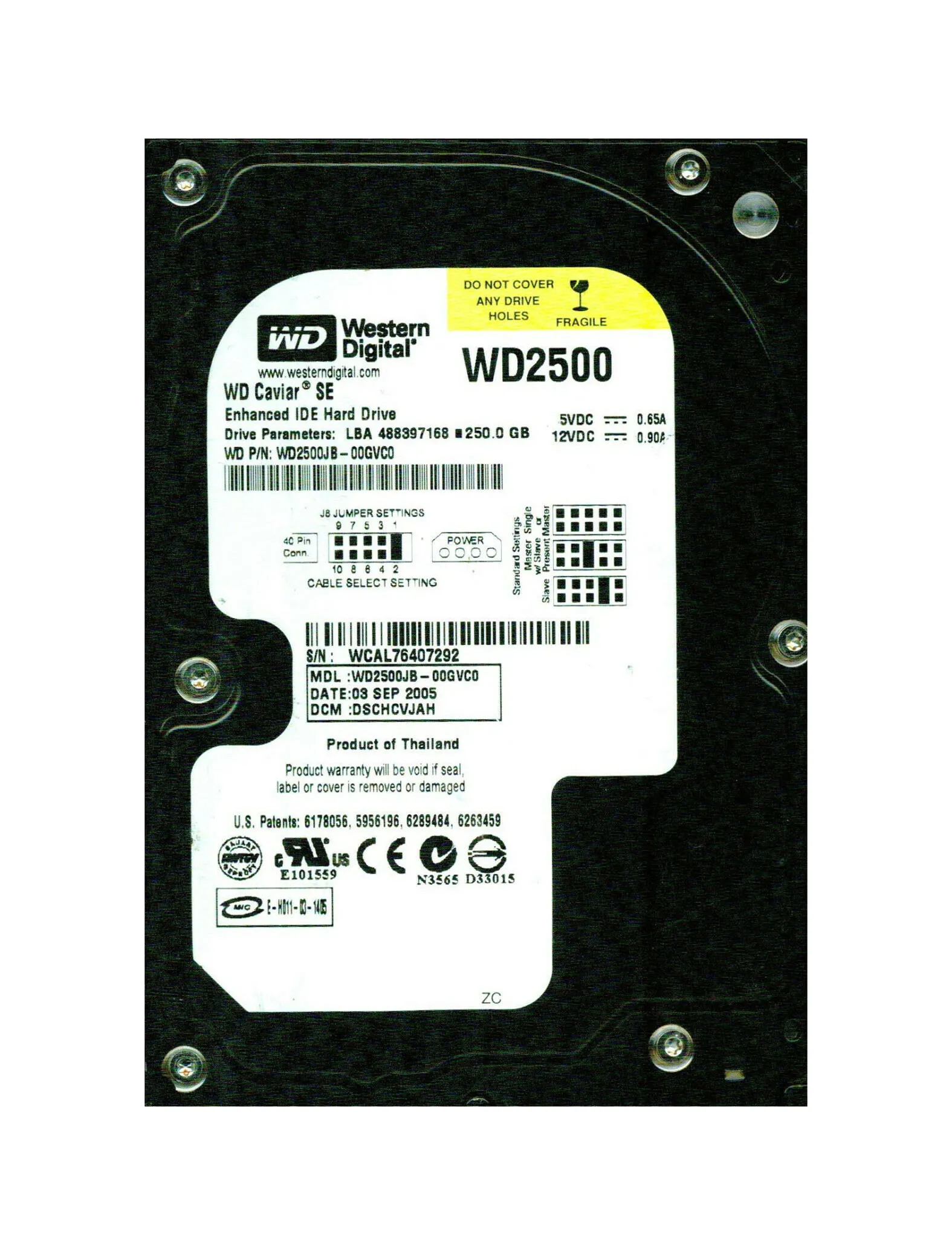外付けハードディスク・ドライブ Western Digital WD2500JB Amazon.com: Western Digital WD2500JB Caviar SE EIDE 250 GB