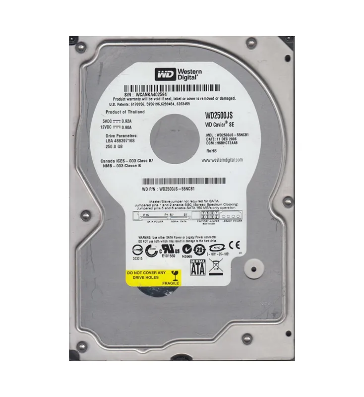 Western Digital HDD 250GB WD2500AVJS 3.5 SATA 3Gb 7200rpm 8MB RoHS [並行輸入品] Amazon.com: Western Digital 250 GB Caviar Blue SATA 3 Gb/s