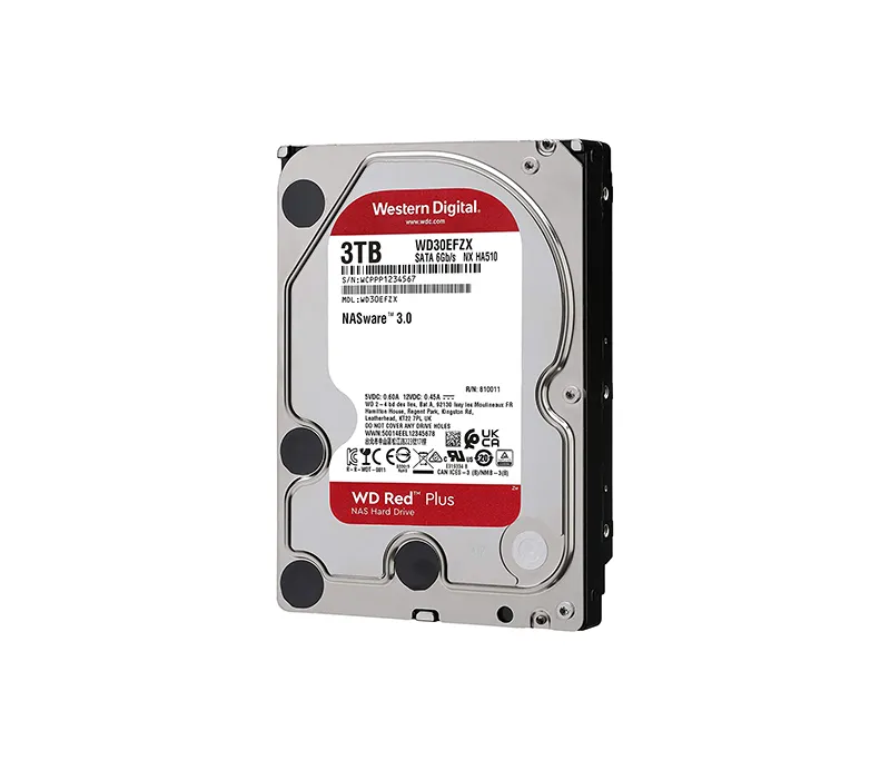 2台★ 3TB ★ WD Red Plus / WD30EFZX WD Red Plus 3TB NAS Hard Disk Drive - 5400 RPM Class SATA