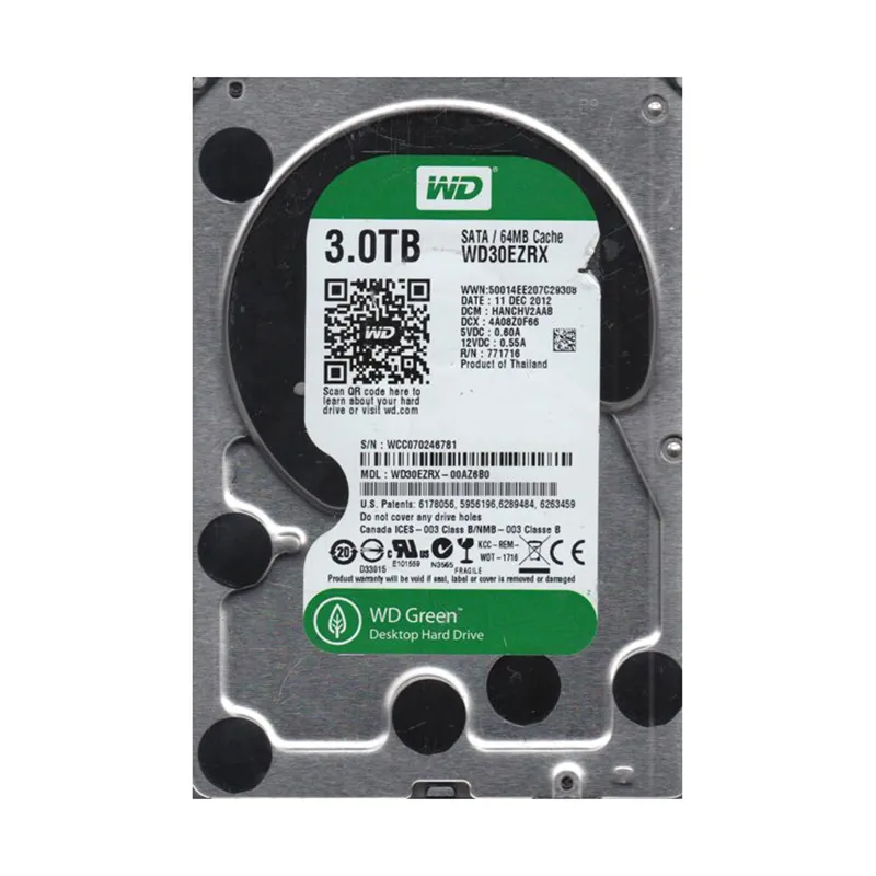 Western Digital SATA HDD WD30EZRX 3TB *3個 WD30EZRX-00MMMB0 - Western Digital 3TB 5400RPM SATA 6Gb⁄s 3.5-in HDD