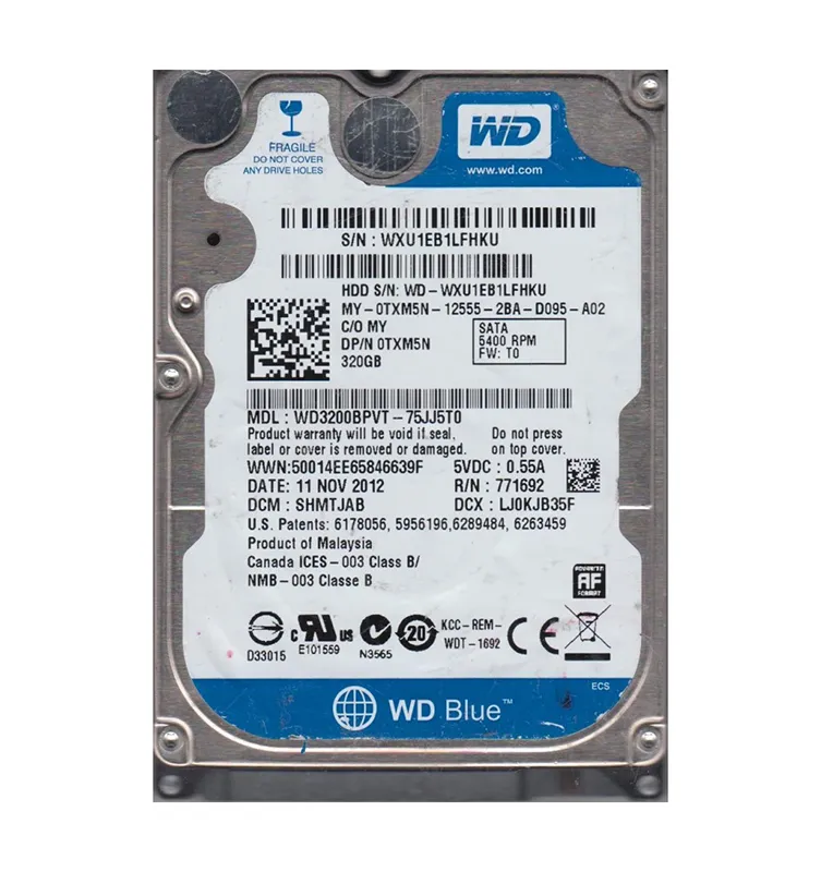 中古WESTERN DIGITAL Western Digital 320GB 2.5インチSATA チェック