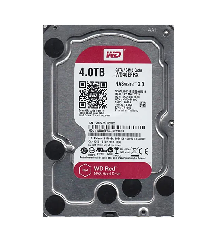 WD40EFRX-68WT0N0 - Western Digital 4TB 5400RPM SATA 6Gb/s 3.5-in HDD