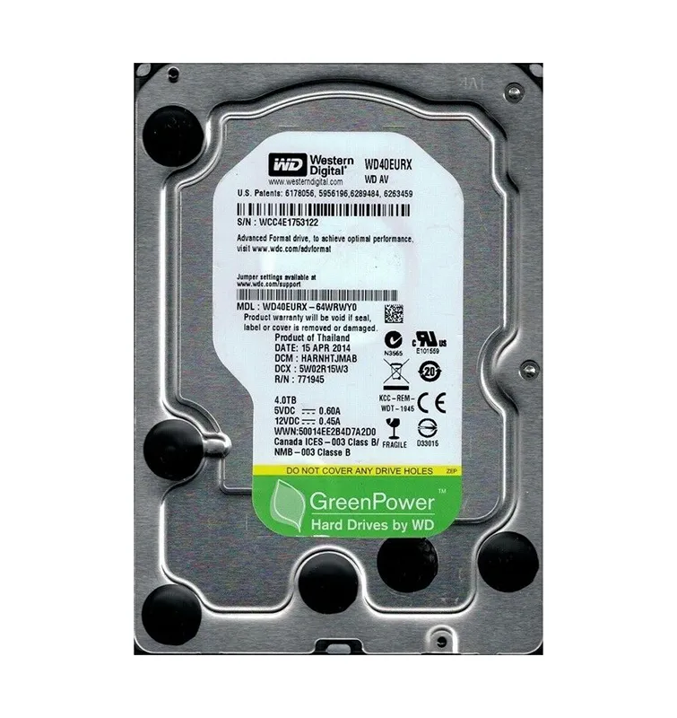 WD40EURX-64WRWY0 - Western Digital AV 4TB 5400RPM SATA 6Gb/s