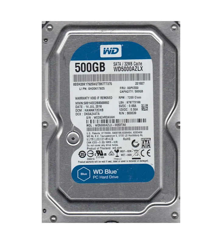 WD5000AZLX-08K2TA0 - WD 500GB 7200RPM SATA 6Gb/s 3.5-in HDD