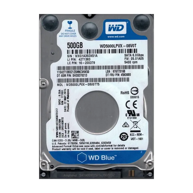 【６台】WDC WD5000LPLX 500GB 【0828W21】 WD5000LPVX-08V0TT5-O.webp