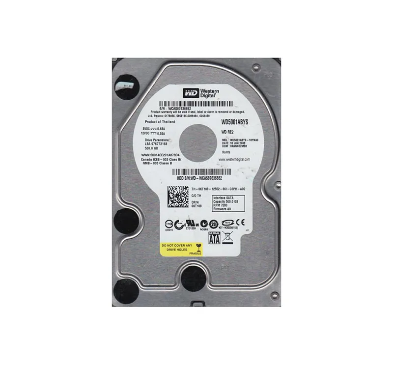 WD5001ABYS-18YNA0 - Western Digital RE2 500GB 7200RPM SATA 3GB/s 16MB…