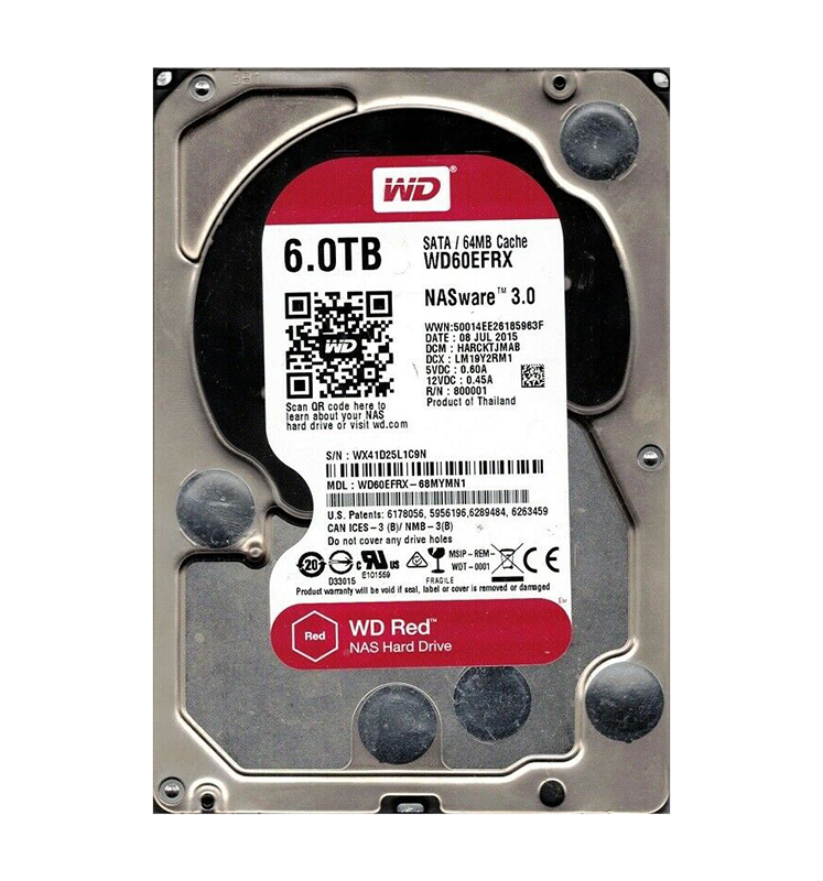 WD60EFRX-68MYMN1 - Western Digital 6TB 5400RPM SATA 6Gb/s 3.5-in HDD