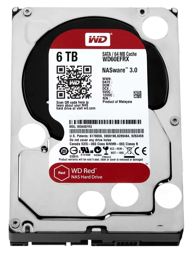 WD60EFRX - Western Digital Red 6TB 5400RPM SATA 6Gb/s 64MB Cache 3.5-…