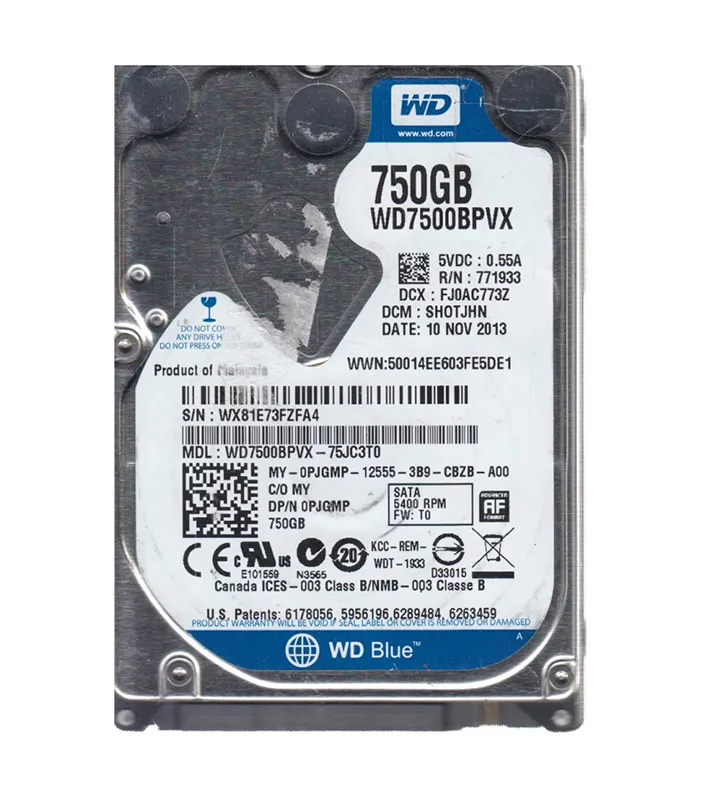 W/D 750gb 5400rpm 2.5インチ HDD (WD7500BPVX) | ウエスタンデジタル