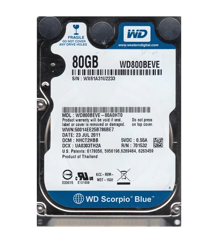 WD WD800BEVE-00A0HT0 5400rpm 2.5インチ ノートパソコン用 IDE 内蔵ハードディスク 80GB HDD 50台セット  WD800BEVE(80GB～)｜売買されたオークション情報、yahooの商品情報をアーカイブ公開 - オークファン ハードディスク