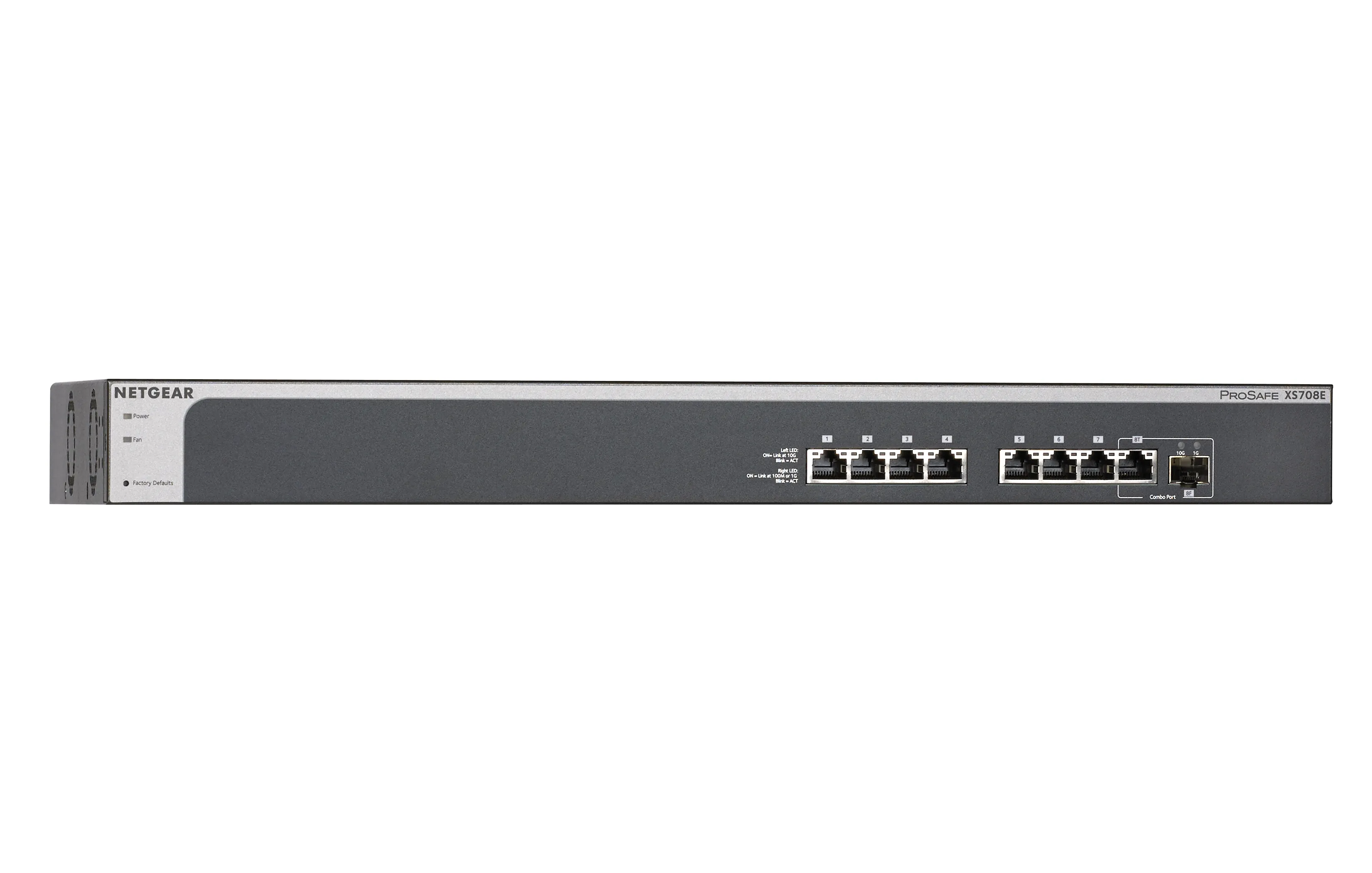 XS708E-100NES - Netgear 8-Port 100/1000/10000Base-T Unmanaged Gigabit…