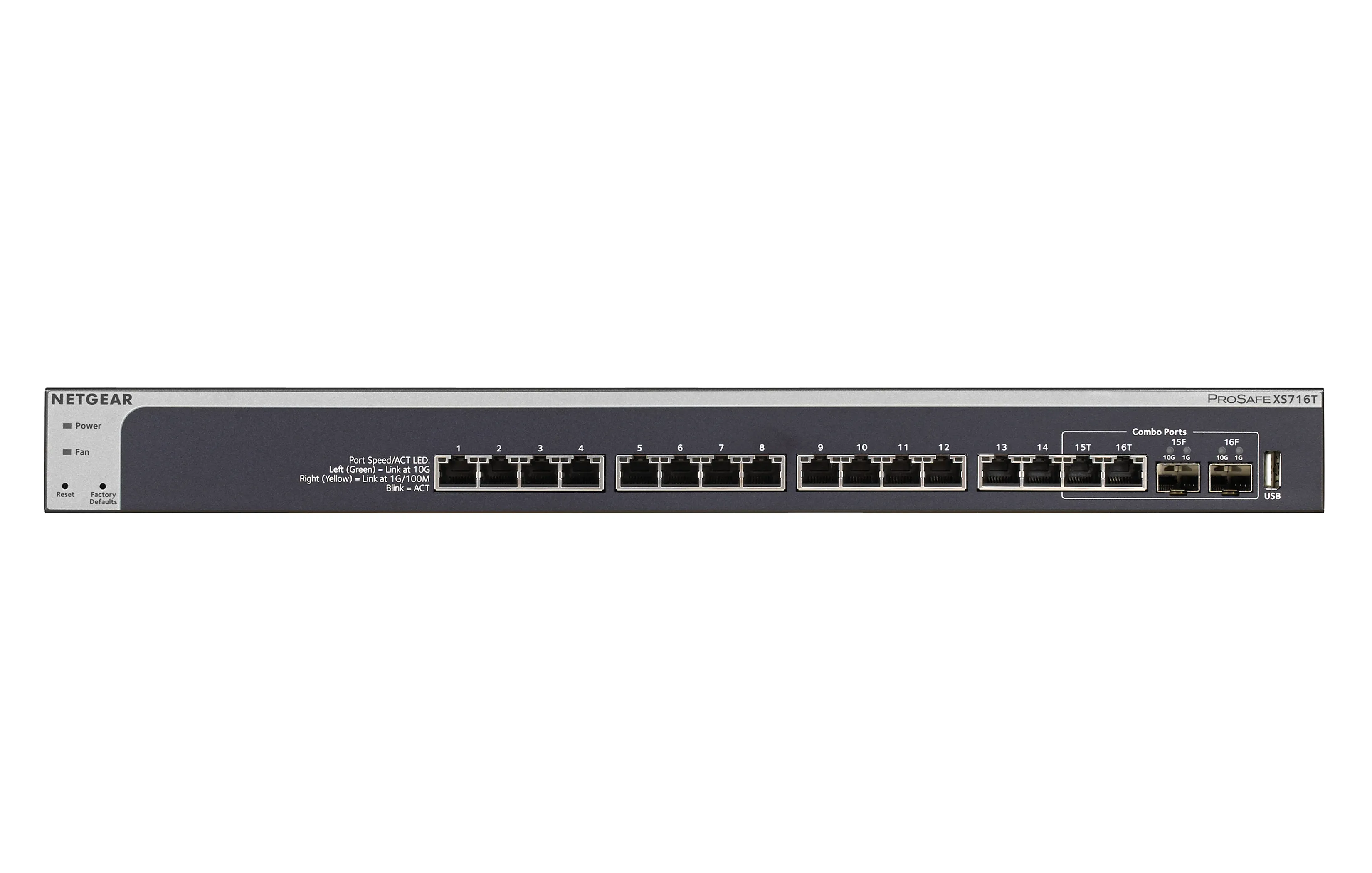 XS716T-100NES - Netgear ProSAFE 16-Port 10-Gigabit Ethernet Smart Man…