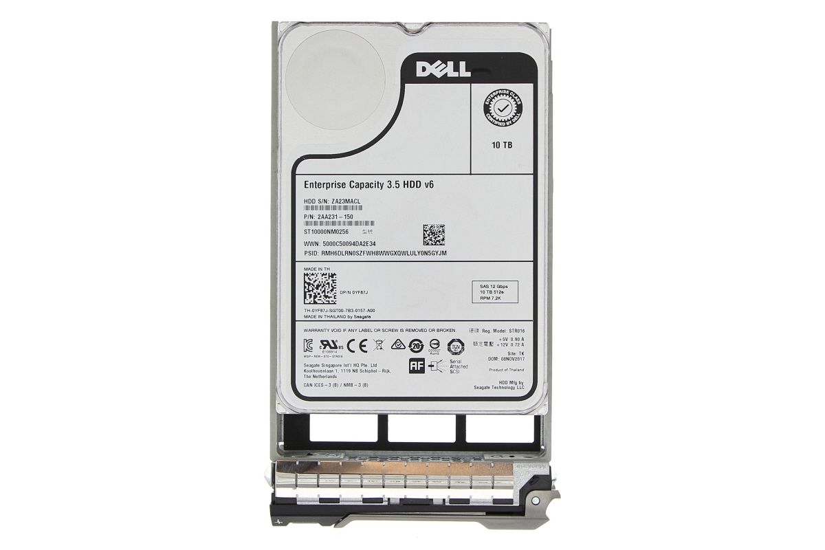 YF87J - Dell 10TB 7200RPM SAS 12Gb/s 512e Hot-Pluggable 3.5-inch Near…