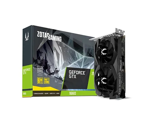 ZT-T16600F-10L ZOTAC NVIDIA GeForce GTX 1660 Twin Fan 6GB GDDR5 HDMI/…